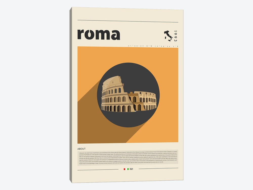 Roma City by GastroWorld 1-piece Canvas Artwork