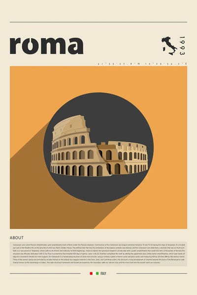Travel Posters: Roma City by GastroWorld