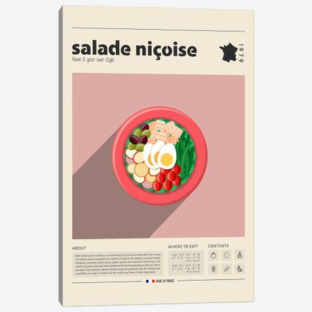 Salade Niçoise Canvas Print #GWD128} by GastroWorld Art Print