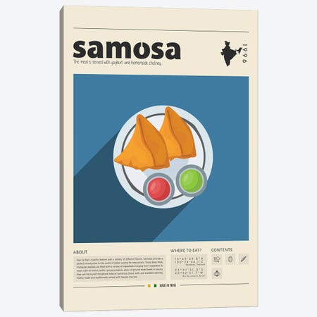 Samosa Canvas Print #GWD129} by GastroWorld Art Print