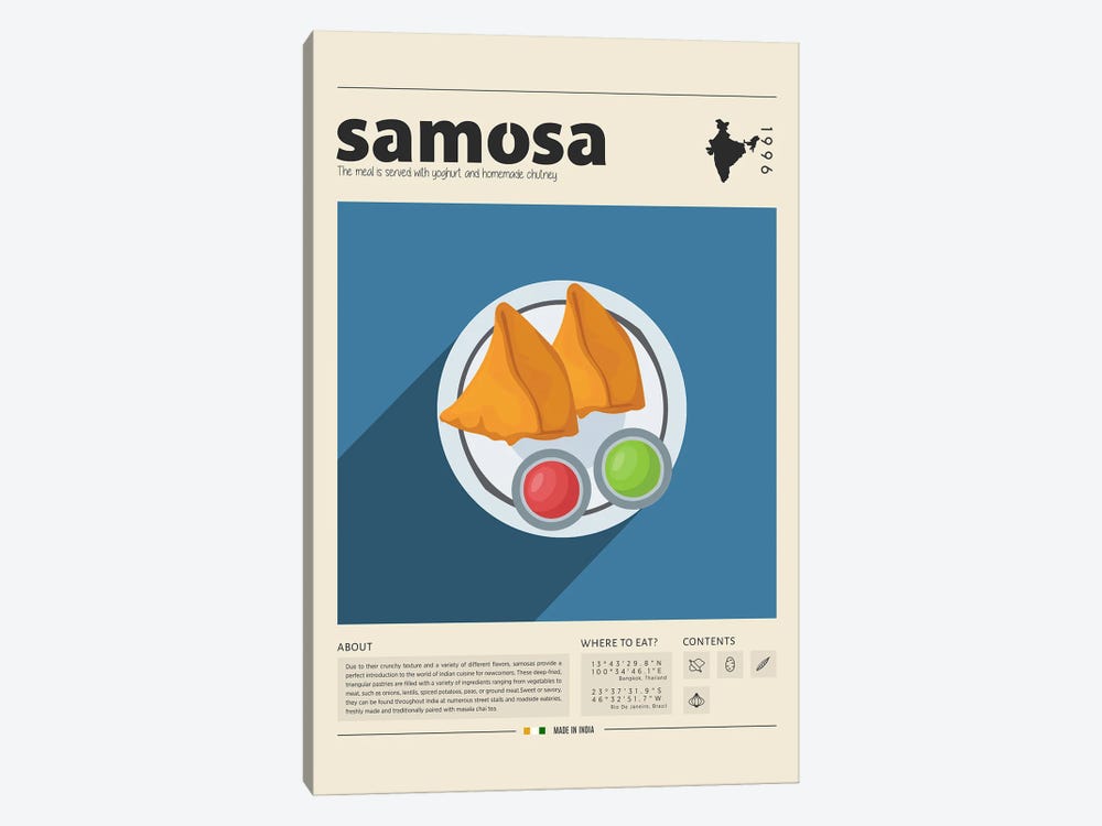 Samosa by GastroWorld 1-piece Canvas Wall Art