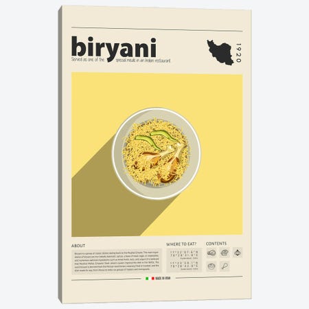 Biryani I Canvas Print #GWD12} by GastroWorld Canvas Art
