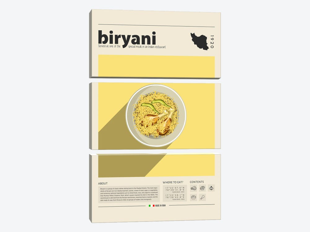 Biryani I by GastroWorld 3-piece Art Print