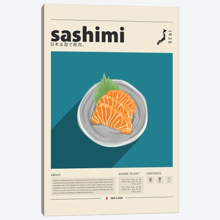 Sashimi I Canvas Print #GWD131} by GastroWorld Canvas Artwork