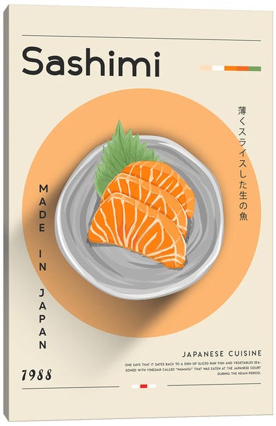 Sashimi II Canvas Art Print - Food & Drink Posters