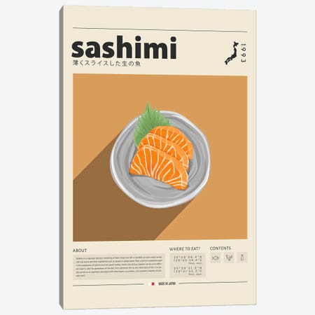 Sashimi III Canvas Print #GWD133} by GastroWorld Canvas Wall Art