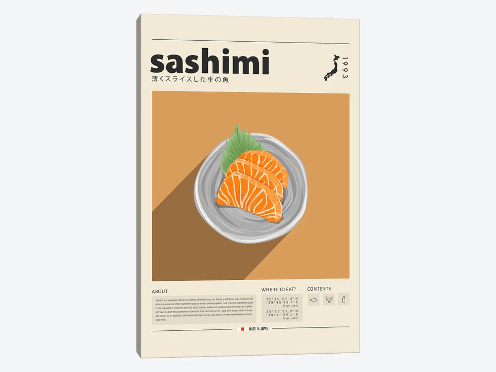 Sashimi III by GastroWorld 1-piece Canvas Print