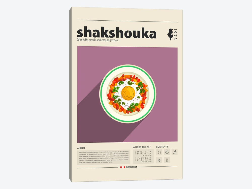 Shakshouka by GastroWorld 1-piece Canvas Art Print