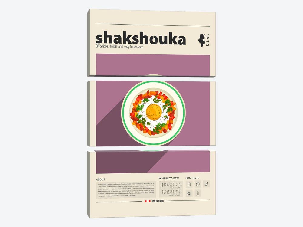 Shakshouka by GastroWorld 3-piece Art Print