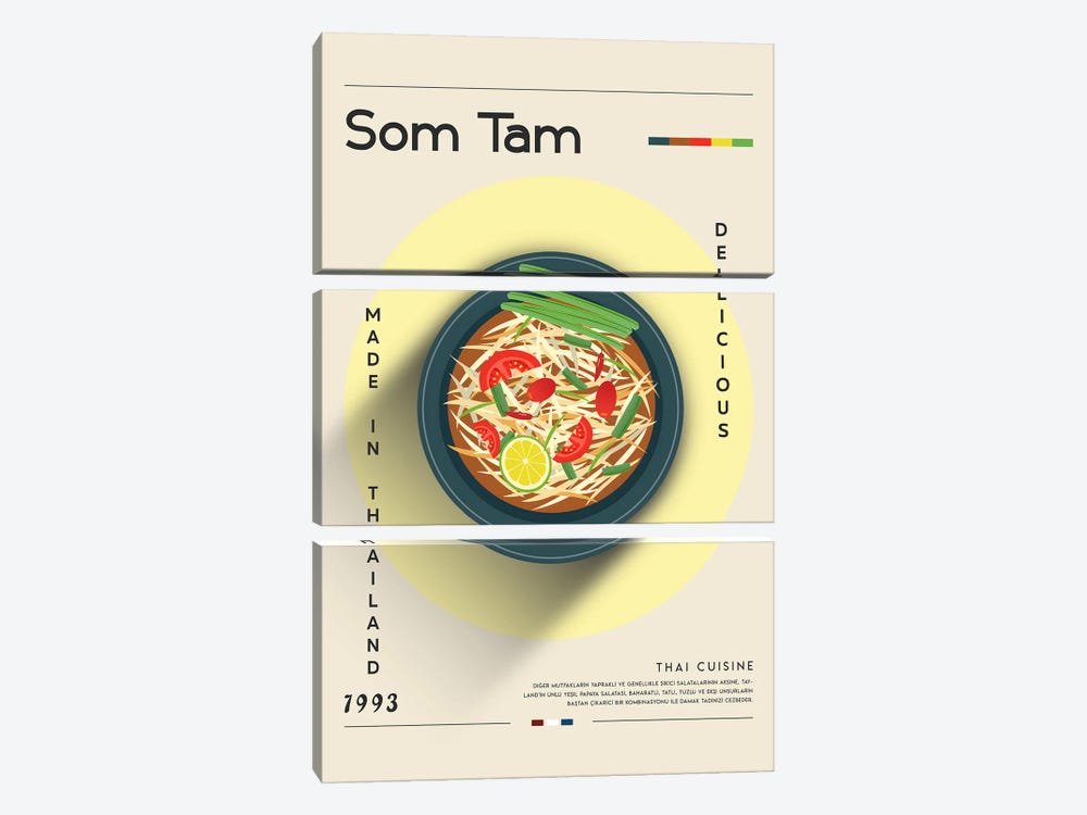 Som Tam I by GastroWorld 3-piece Canvas Art