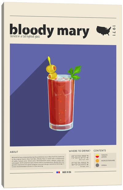 Bloody Mary Canvas Art Print - Food & Drink Posters