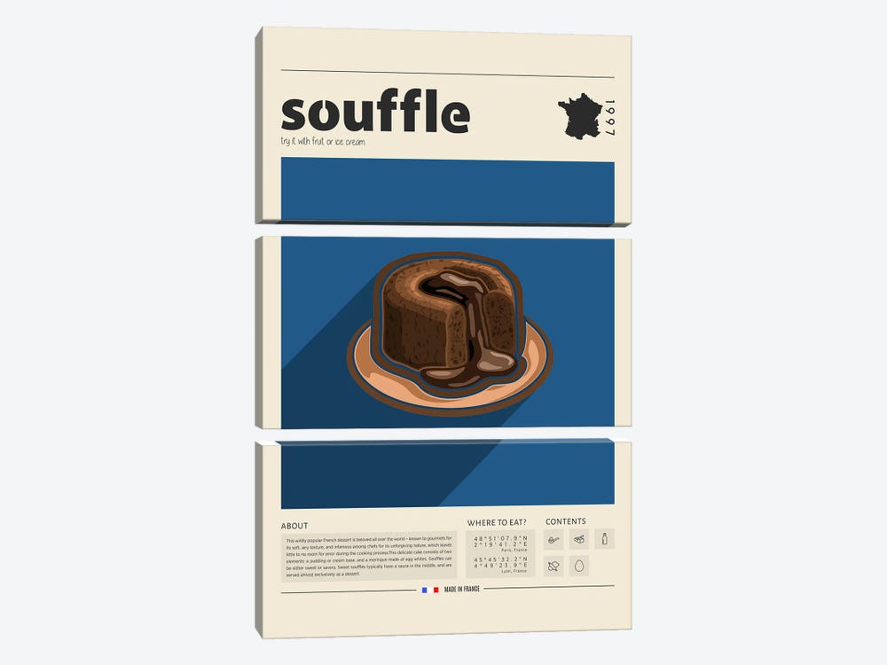 Souffle by GastroWorld 3-piece Art Print