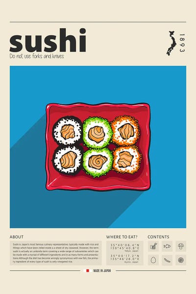 Food & Drink Posters: Sushi by GastroWorld
