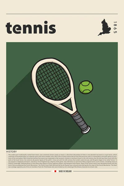 Tennis by GastroWorld metal wall art