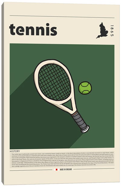 Tennis Canvas Art Print - GastroWorld