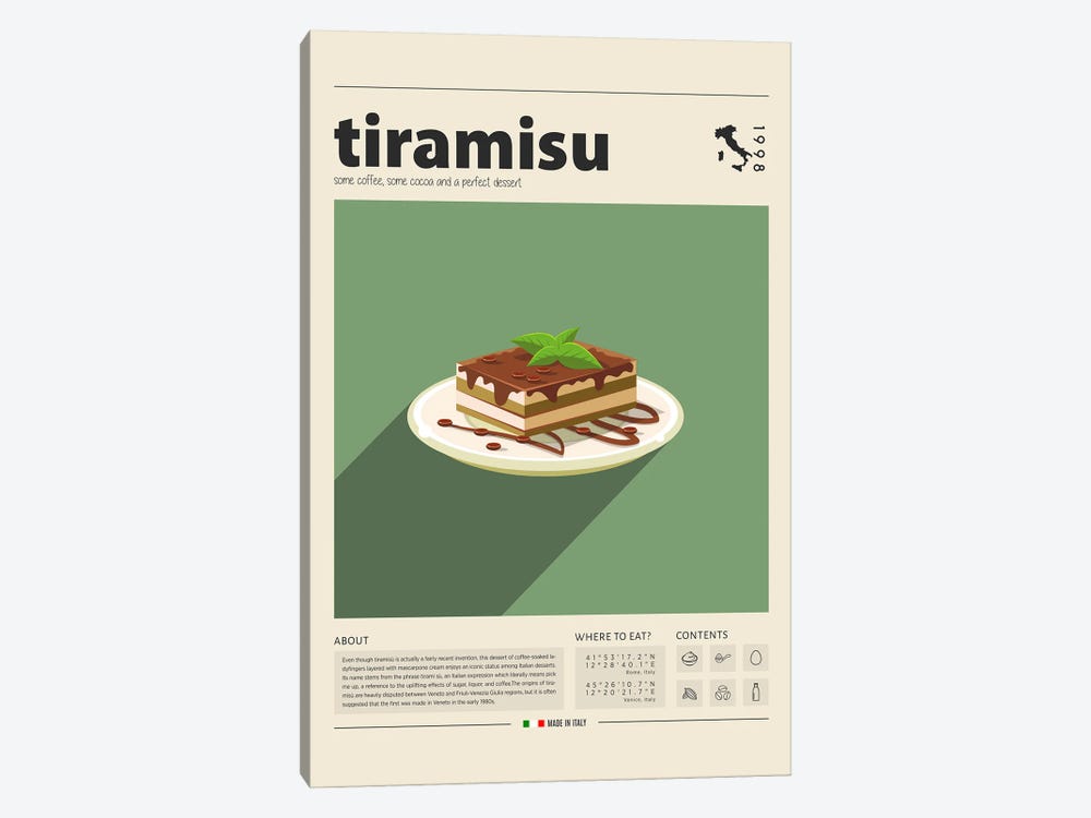 Tiramisu by GastroWorld 1-piece Canvas Art