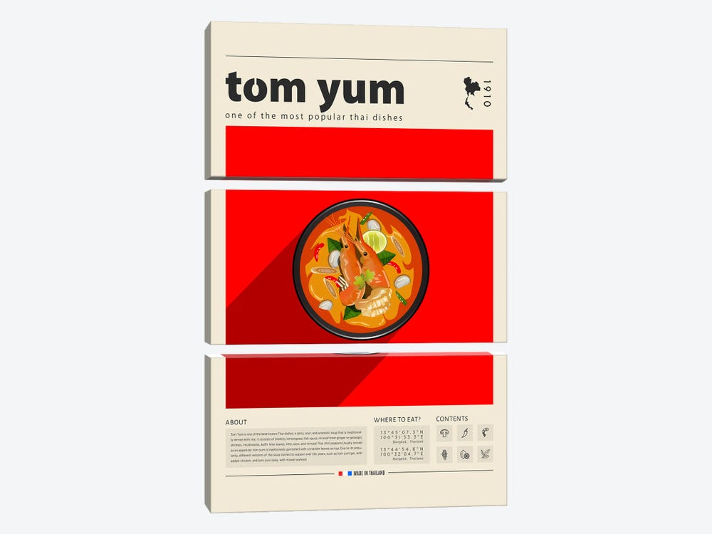 Tom Yum I by GastroWorld 3-piece Art Print