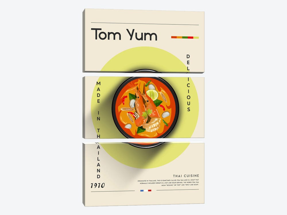 Tom Yum II by GastroWorld 3-piece Canvas Artwork