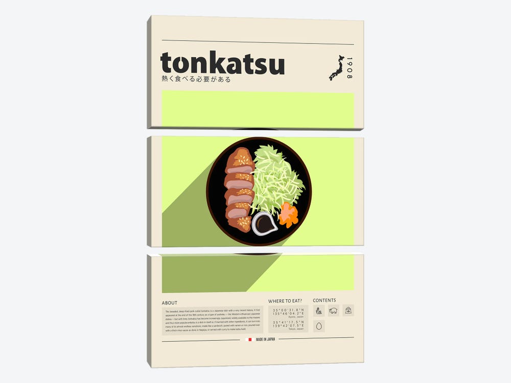 Tonkatsu by GastroWorld 3-piece Canvas Art
