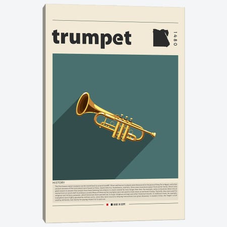 Trumpet Canvas Print #GWD151} by GastroWorld Canvas Art