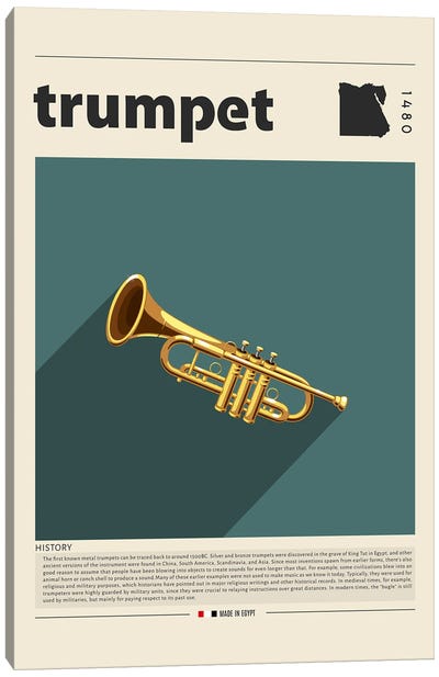 Trumpet Canvas Art Print - GastroWorld