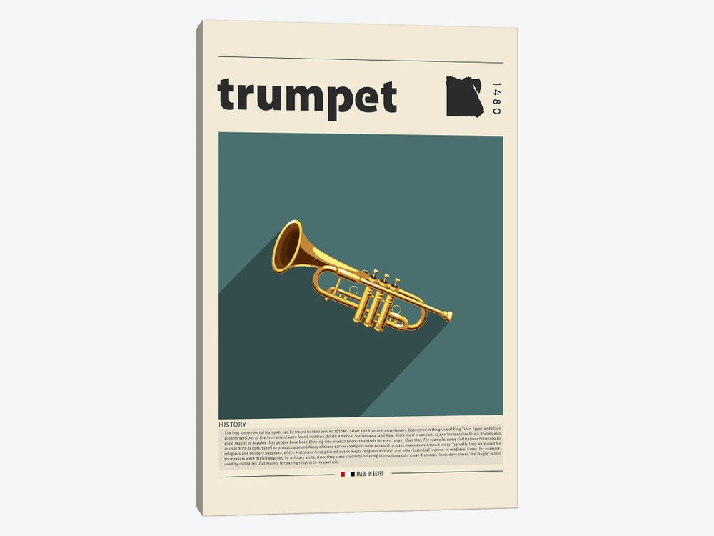 Trumpet by GastroWorld 1-piece Canvas Art Print