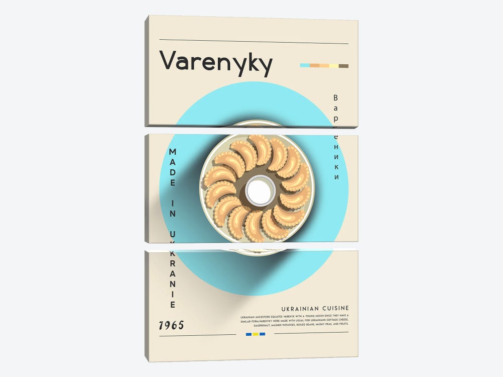 Varenyky I by GastroWorld 3-piece Canvas Print