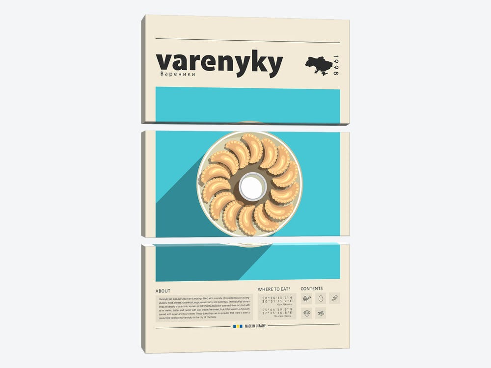 Varenyky II by GastroWorld 3-piece Canvas Art
