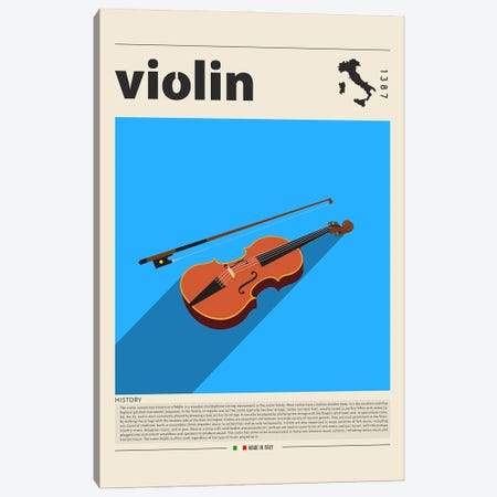 Violin Canvas Print #GWD157} by GastroWorld Canvas Print