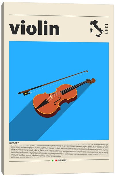 Violin Canvas Art Print - GastroWorld