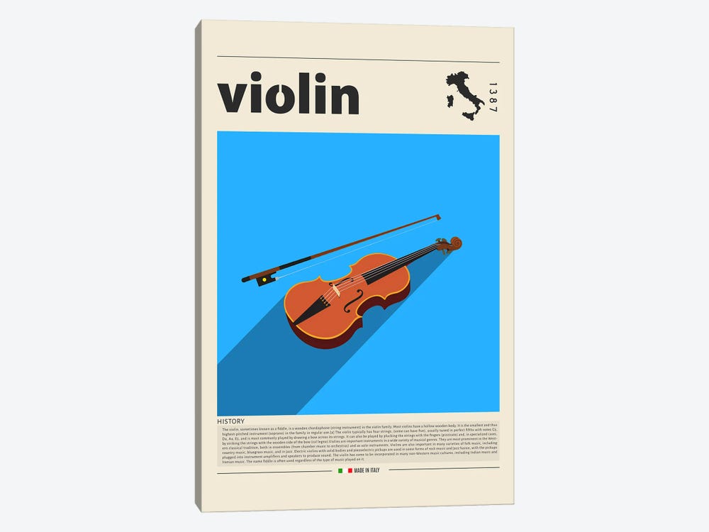 Violin by GastroWorld 1-piece Art Print
