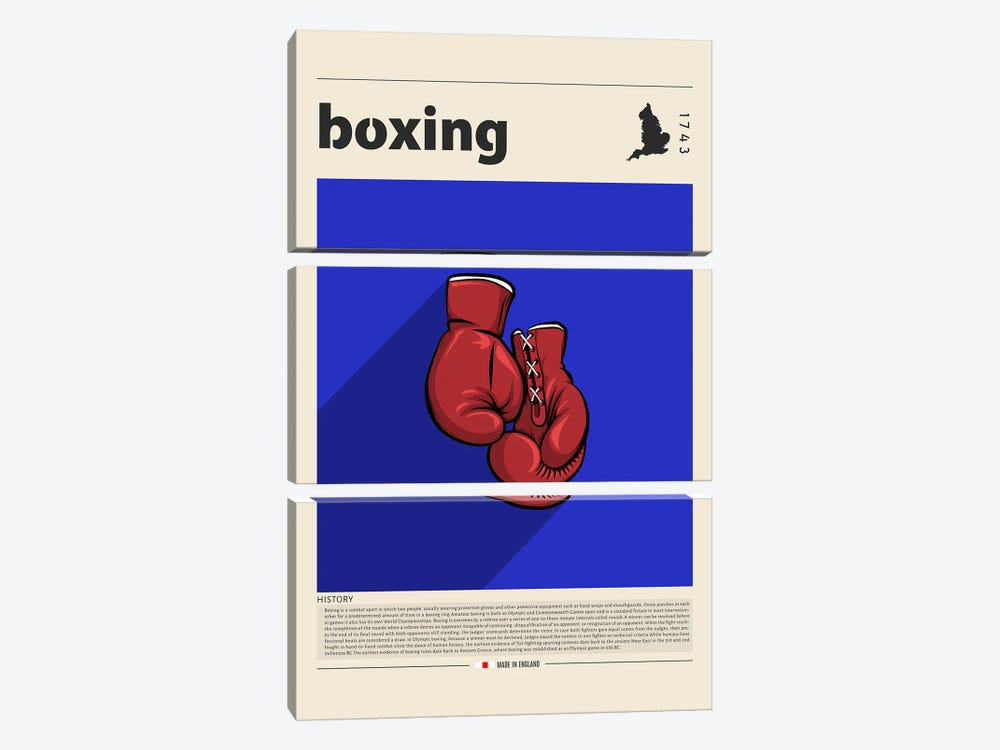 Boxing by GastroWorld 3-piece Canvas Artwork