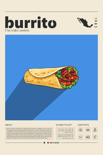 Food & Drink Posters: Burrito by GastroWorld