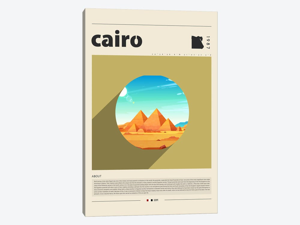 Cairo City by GastroWorld 1-piece Canvas Print