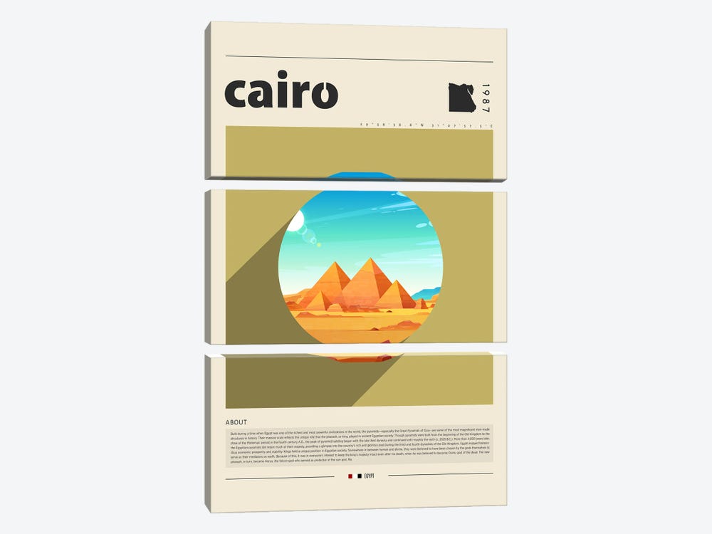 Cairo City by GastroWorld 3-piece Art Print