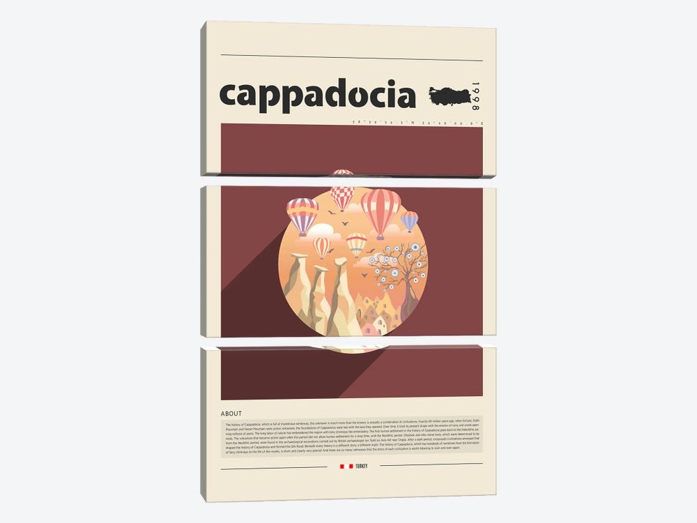 Cappadocia City by GastroWorld 3-piece Canvas Art