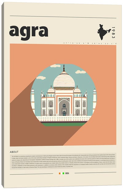 Agra City Canvas Art Print - GastroWorld