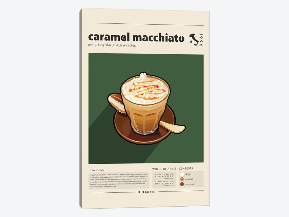 Caramel Macchiato by GastroWorld 1-piece Canvas Art
