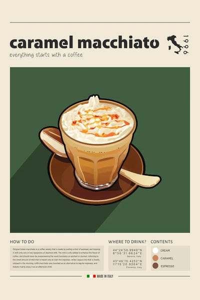 Food & Drink Posters: Caramel Macchiato by GastroWorld