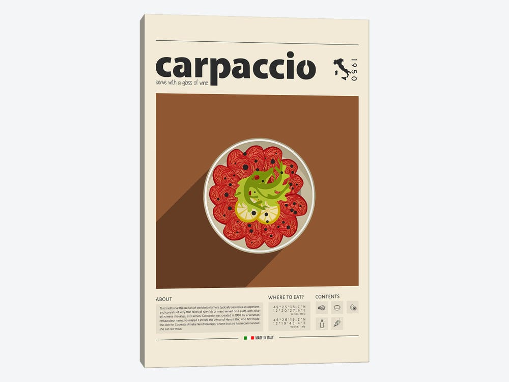 Carpaccio by GastroWorld 1-piece Canvas Art