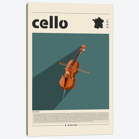Cello Canvas Print #GWD23} by GastroWorld Canvas Art Print