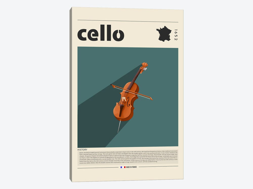 Cello by GastroWorld 1-piece Art Print