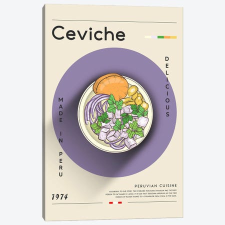 Ceviche Canvas Print #GWD24} by GastroWorld Canvas Wall Art
