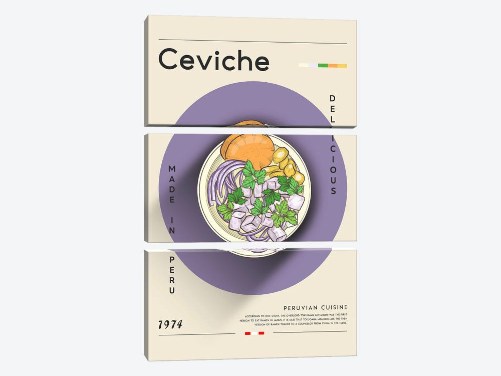 Ceviche by GastroWorld 3-piece Canvas Artwork
