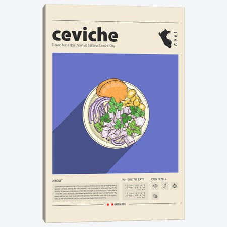 Ceviche I Canvas Print #GWD25} by GastroWorld Canvas Art