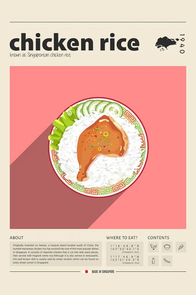Food & Drink Posters: Chicken Rice by GastroWorld