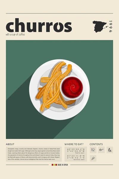 Food & Drink Posters: Churros by GastroWorld