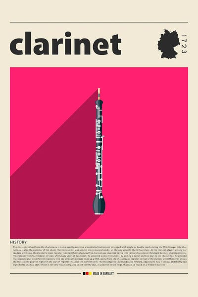 Clarinet by GastroWorld multi panel art