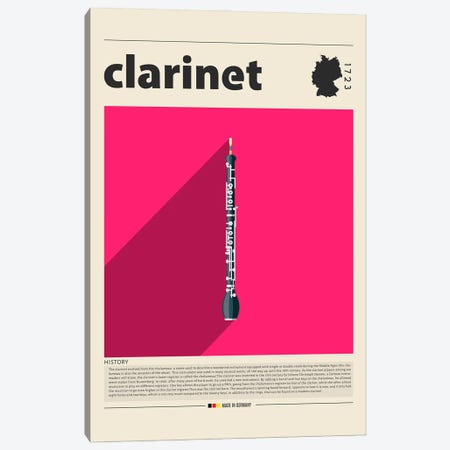 Clarinet Canvas Print #GWD29} by GastroWorld Art Print