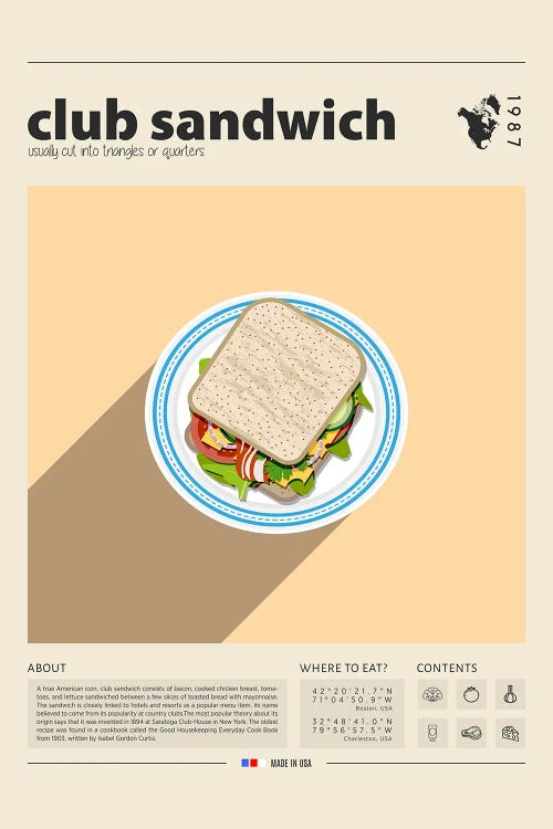 Club Sandwich by GastroWorld wall art